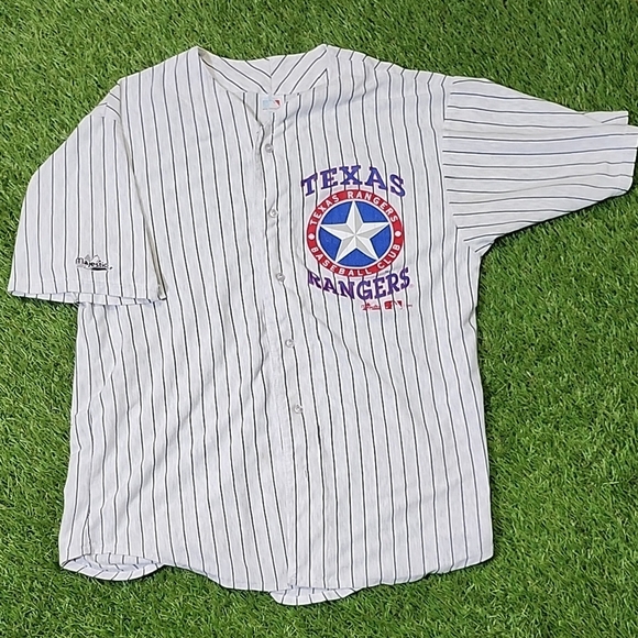 Majestic Texas Rangers Pinstripe Jersey 1993 Vintage - Picture 1 of 6